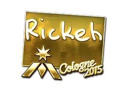 Sticker Rickeh (Gold) | Cologne 2015 - Preço e onde comprar no CS2