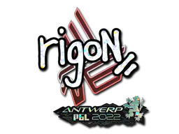 Sticker rigoN (Glitter) | Antwerp 2022 - Preço e onde comprar no CS2