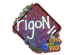 Sticker rigoN (Glitter) | Rio 2022 - Preço e onde comprar no CS2
