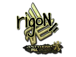 Sticker rigoN (Gold) | Antwerp 2022 - Preço e onde comprar no CS2