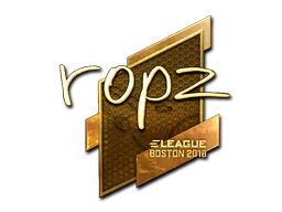 Sticker ropz (Gold) | Boston 2018 - Preço e onde comprar no CS2
