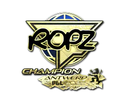 Sticker ropz (Gold, Champion) | Antwerp 2022 - Preço e onde comprar no CS2