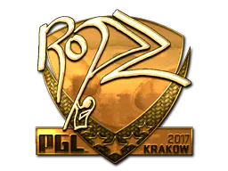 Sticker ropz (Gold) | Krakow 2017 - Preço e onde comprar no CS2