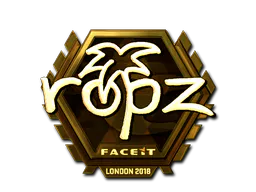 Sticker ropz (Gold) | London 2018 - Preço e onde comprar no CS2