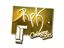 Sticker RpK (Gold) | Cologne 2015 - Preço e onde comprar no CS2