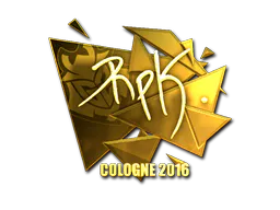 Sticker RpK (Gold) | Cologne 2016 - Preço e onde comprar no CS2