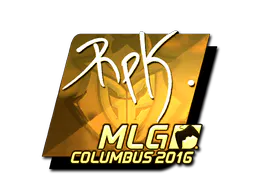 Sticker RpK (Gold) | MLG Columbus 2016 - Preço e onde comprar no CS2
