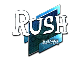 Sticker RUSH (Foil) | Boston 2018 - Preço e onde comprar no CS2