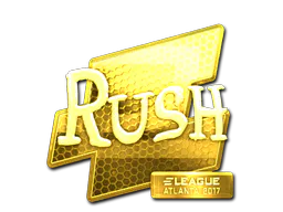 Sticker RUSH (Gold) | Atlanta 2017 - Preço e onde comprar no CS2