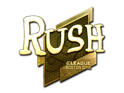 Sticker RUSH (Gold) | Boston 2018 - Preço e onde comprar no CS2