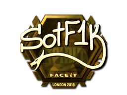 Sticker S0tF1k (Gold) | London 2018 - Preço e onde comprar no CS2