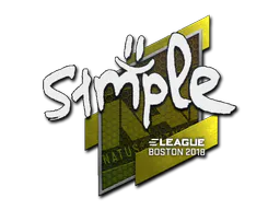Sticker s1mple | Boston 2018 - Preço e onde comprar no CS2
