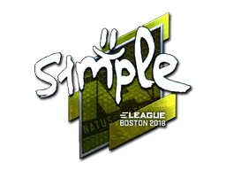 Sticker s1mple (Foil) | Boston 2018 - Preço e onde comprar no CS2