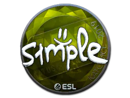 Sticker s1mple (Foil) | Katowice 2019 - Preço e onde comprar no CS2