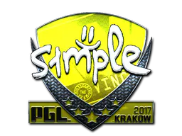 Sticker s1mple (Foil) | Krakow 2017 - Preço e onde comprar no CS2