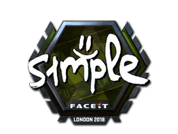 Sticker s1mple (Foil) | London 2018 - Preço e onde comprar no CS2