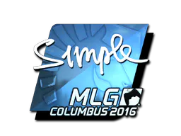 Sticker s1mple (Foil) | MLG Columbus 2016 - Preço e onde comprar no CS2