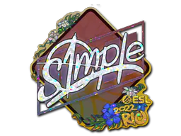 Sticker s1mple (Glitter) | Rio 2022 - Preço e onde comprar no CS2