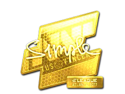 Sticker s1mple (Gold) | Atlanta 2017 - Preço e onde comprar no CS2