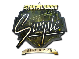 Sticker s1mple (Gold) | Berlin 2019 - Preço e onde comprar no CS2