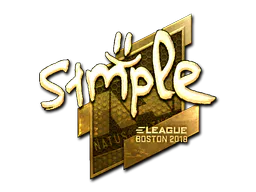 Sticker s1mple (Gold) | Boston 2018 - Preço e onde comprar no CS2