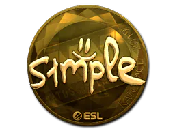 Sticker s1mple (Gold) | Katowice 2019 - Preço e onde comprar no CS2