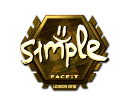 Sticker s1mple (Gold) | London 2018 - Preço e onde comprar no CS2