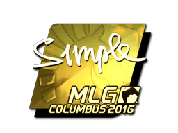 Sticker s1mple (Gold) | MLG Columbus 2016 - Preço e onde comprar no CS2