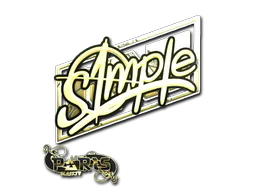 Sticker s1mple (Gold) | Paris 2023 - Preço e onde comprar no CS2