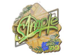 Sticker s1mple (Holo) | Rio 2022 - Preço e onde comprar no CS2