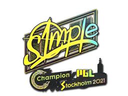 Sticker s1mple (Holo) | Stockholm 2021 - Preço e onde comprar no CS2