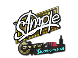 Sticker s1mple | Stockholm 2021 - Preço e onde comprar no CS2