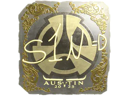 Sticker s1n (Gold) | Austin 2025 - Preço e onde comprar no CS2