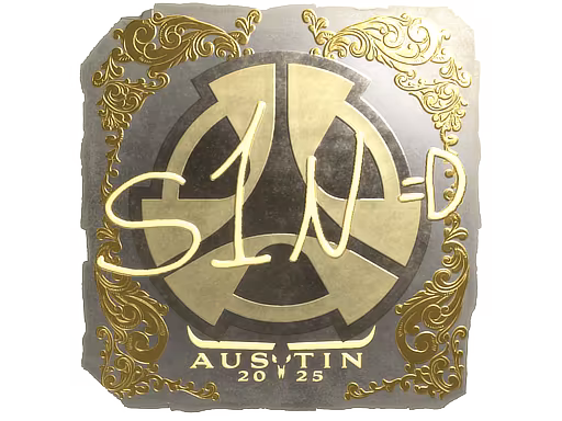 Sticker s1n (Gold) | Austin 2025 - Preço e onde comprar no CS2