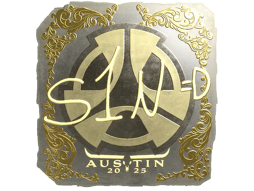 Sticker s1n (Gold) | Austin 2025 - Preço e onde comprar no CS2