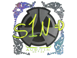 Sticker s1n (Holo) | Austin 2025 - Preço e onde comprar no CS2