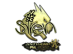 Sticker S1ren (Gold) | Antwerp 2022 - Preço e onde comprar no CS2