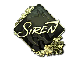 Sticker S1ren (Gold) | Rio 2022 - Preço e onde comprar no CS2