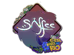 Sticker saffee (Glitter) | Rio 2022 - Preço e onde comprar no CS2