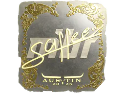 Sticker saffee (Gold) | Austin 2025 - Preço e onde comprar no CS2