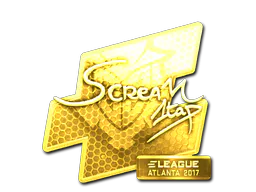 Sticker ScreaM (Gold) | Atlanta 2017 - Preço e onde comprar no CS2