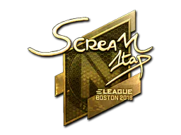 Sticker ScreaM (Gold) | Boston 2018 - Preço e onde comprar no CS2