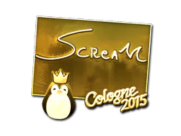 Sticker ScreaM (Gold) | Cologne 2015 - Preço e onde comprar no CS2