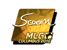 Sticker ScreaM (Gold) | MLG Columbus 2016 - Preço e onde comprar no CS2
