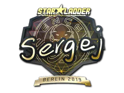 Sticker sergej (Gold) | Berlin 2019 - Preço e onde comprar no CS2