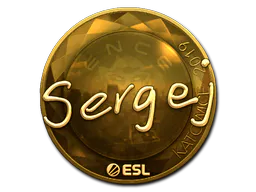 Sticker sergej (Gold) | Katowice 2019 - Preço e onde comprar no CS2