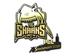 Sticker Sharks Esports (Gold) | Stockholm 2021 - Preço e onde comprar no CS2