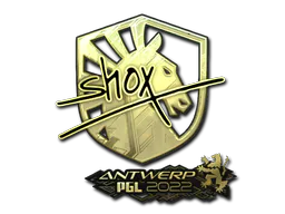 Sticker shox (Gold) | Antwerp 2022 - Preço e onde comprar no CS2