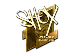 Sticker shox (Gold) | Boston 2018 - Preço e onde comprar no CS2