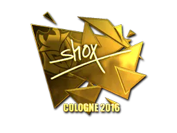 Sticker shox (Gold) | Cologne 2016 - Preço e onde comprar no CS2